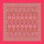 Twill zigzag coral foulard - Souvenirs de Pomme