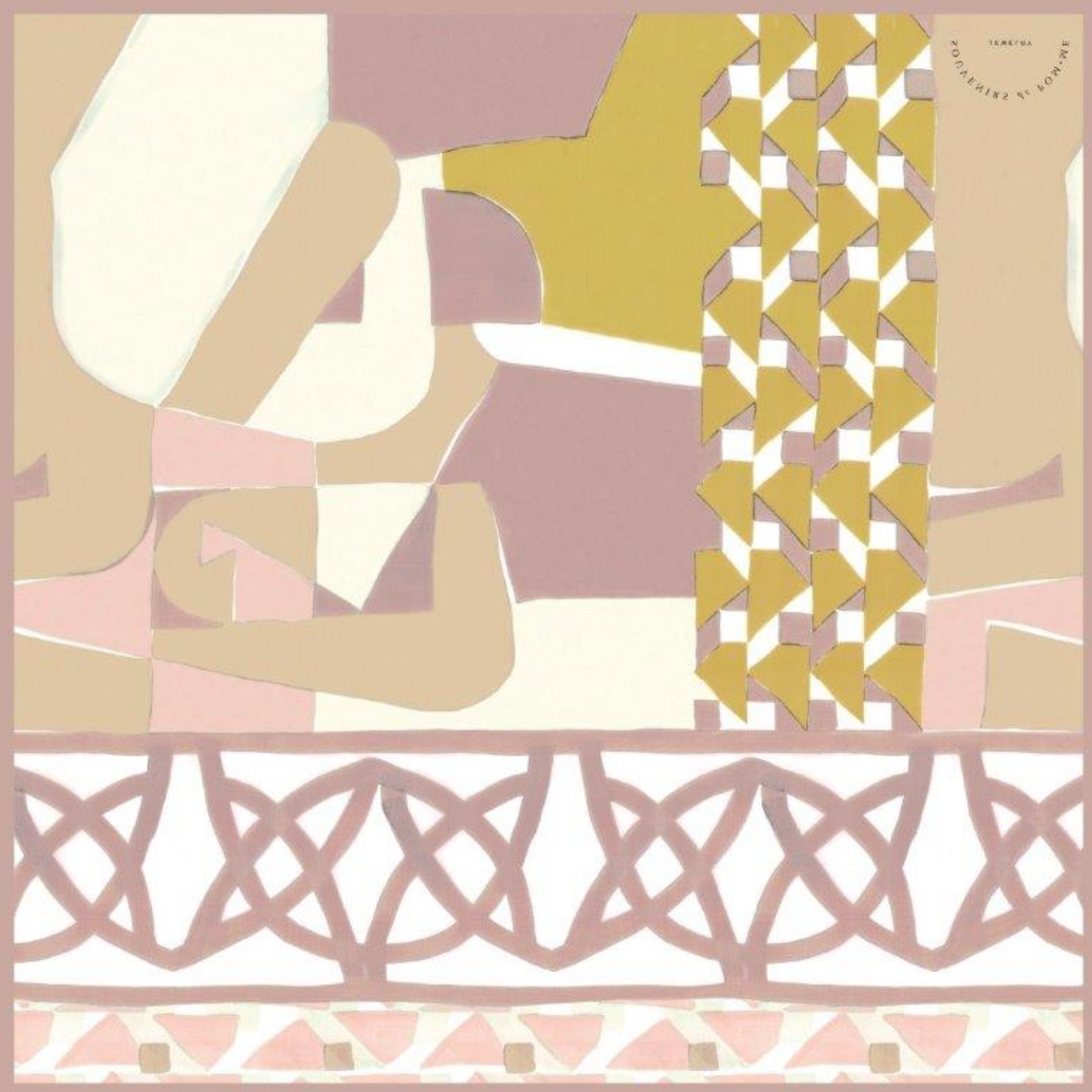 Twill tile nude foulard - Souvenirs de Pomme
