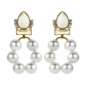 Bridal earring chrome pearl - Souvenirs de Pomme