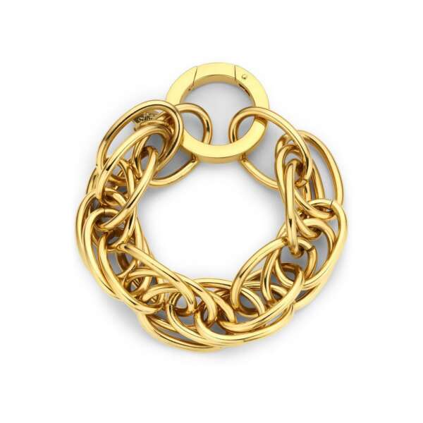 Large snake statement bracelet gold - Souvenirs de Pomme