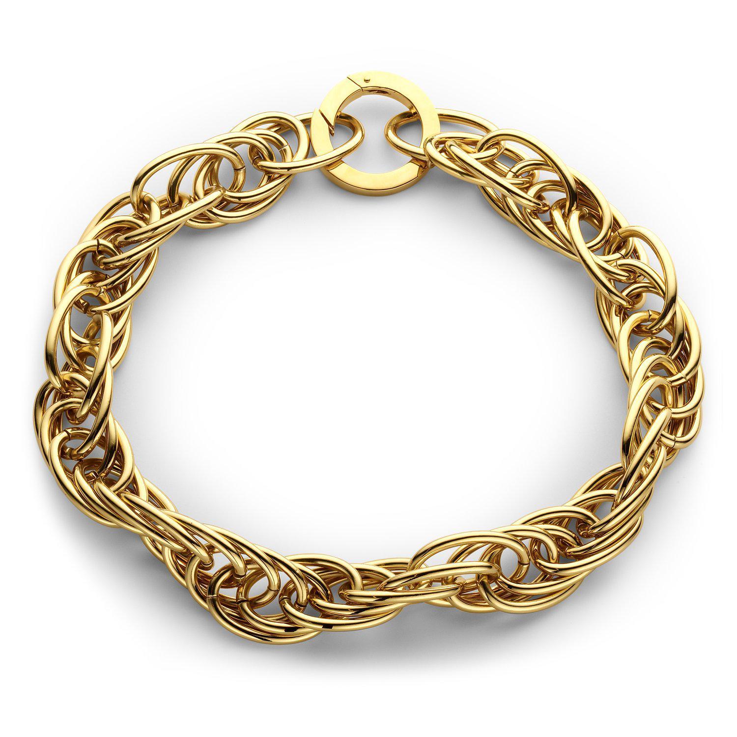 Large snake statement necklace gold - Souvenirs de Pomme