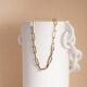 Link small chain necklace gold