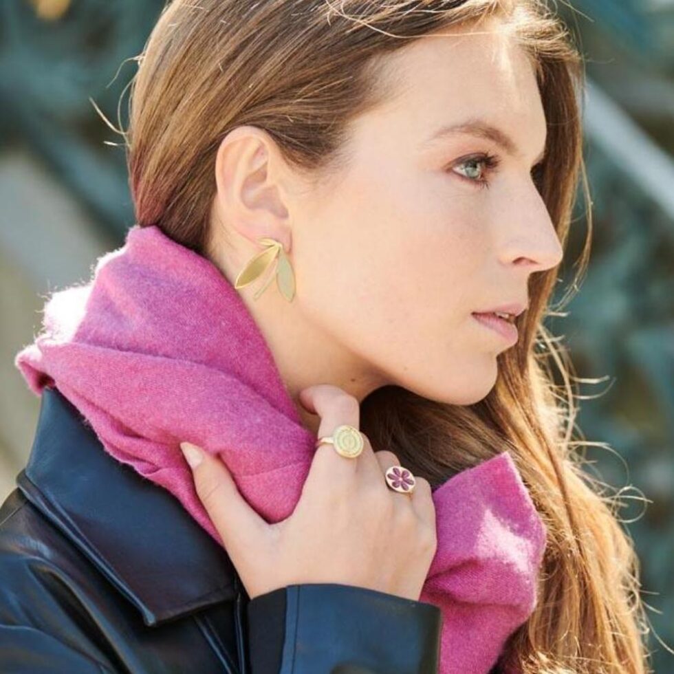 Ring Enamel Cherry - Souvenirs de Pomme