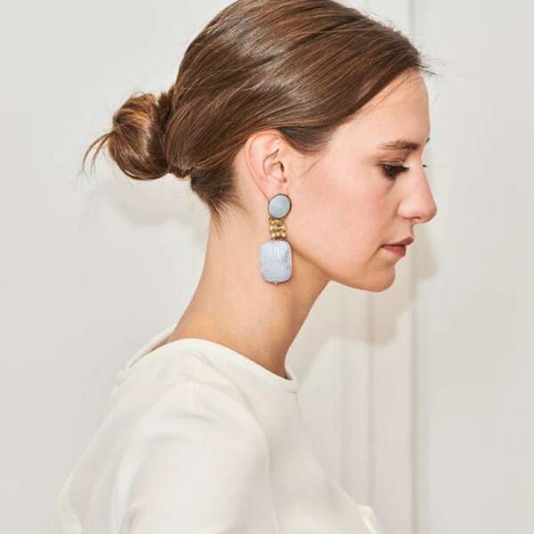 Erica light blue earrings - Souvenirs de Pomme