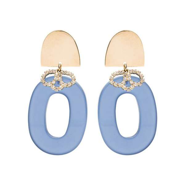 Sienna statement blue earring - Souvenirs de Pomme