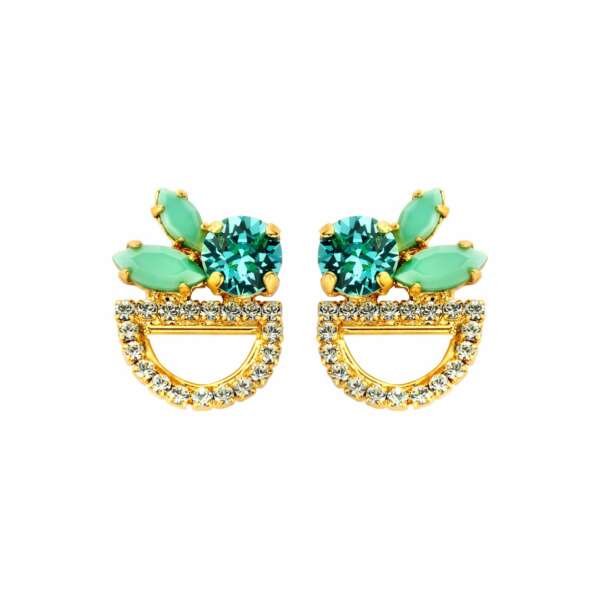 Moon shortie mint earrings - Souvenirs de Pomme