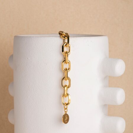 Link medium chain gold bracelet