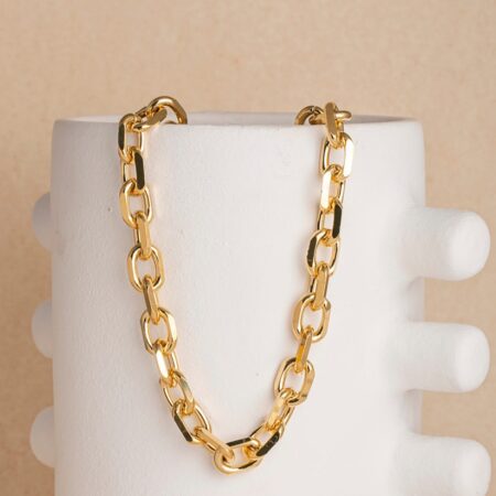 Link medium chain gold necklace