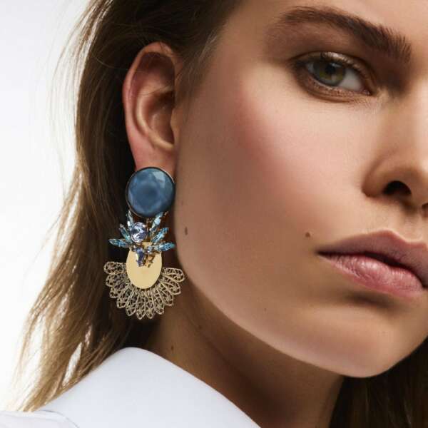Roberta statement earring blue - Souvenirs de Pomme