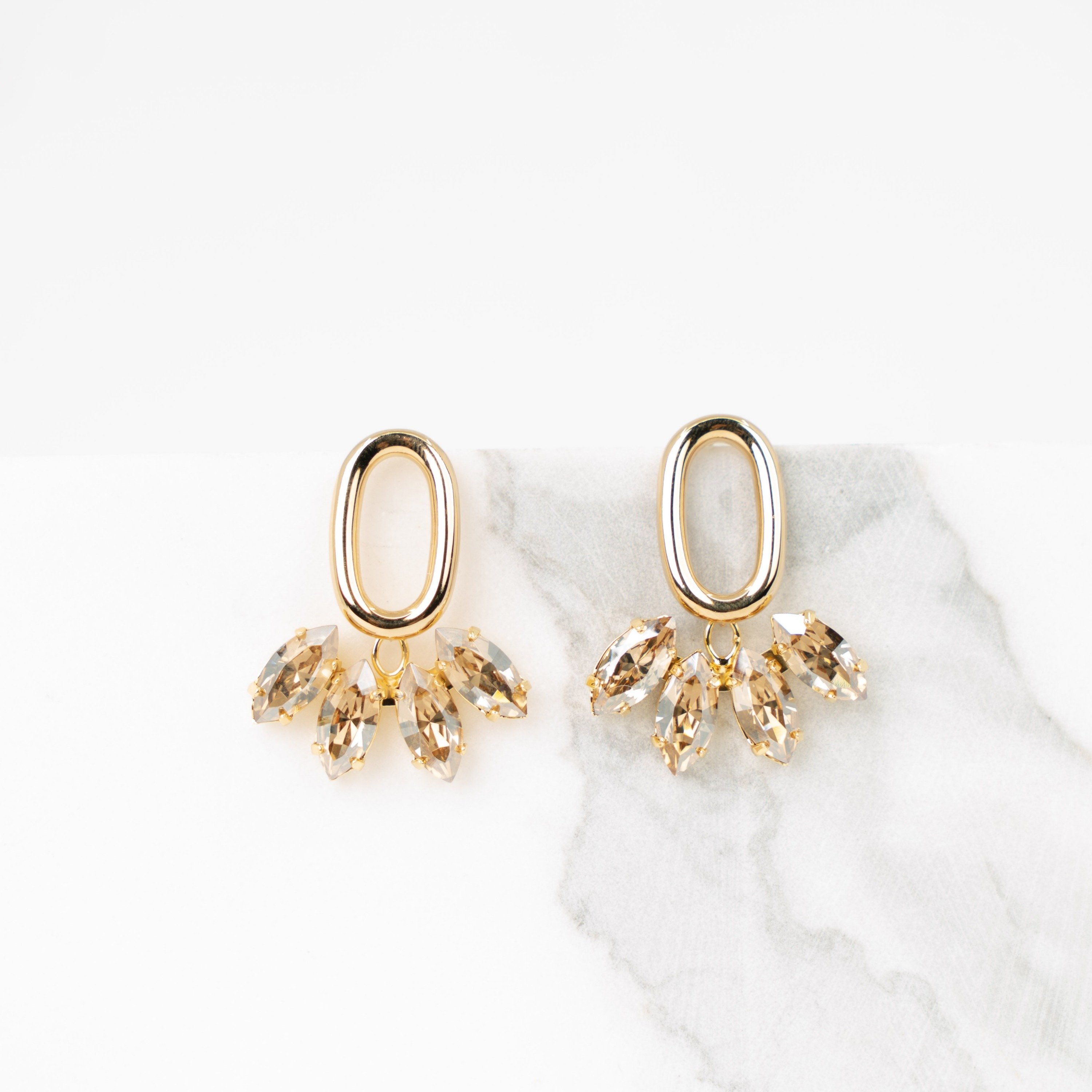 Pippa champagne earrings