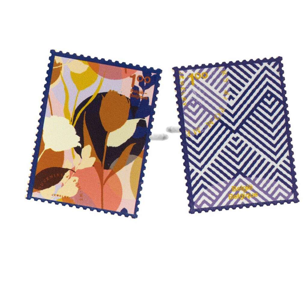 PRE-ORDER Memory stamp navy mix earrings - Souvenirs de Pomme
