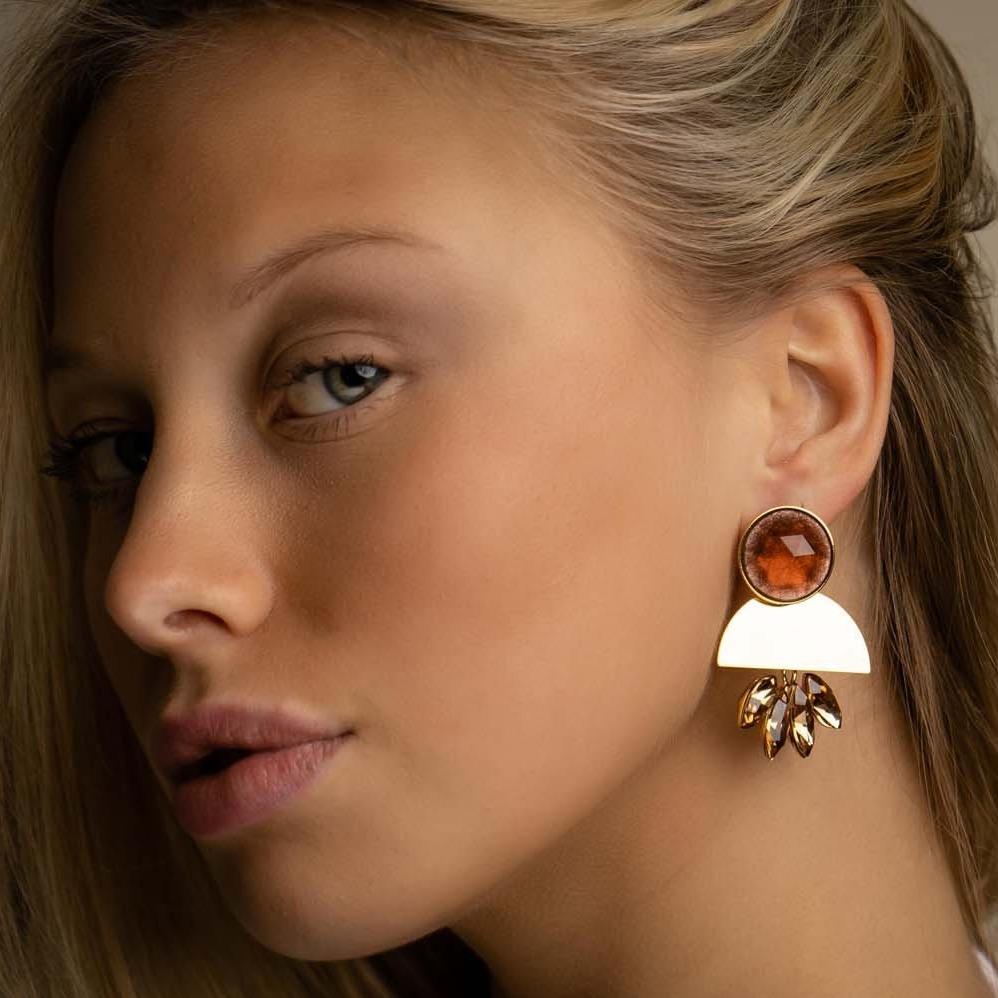 Victoria rust earrings