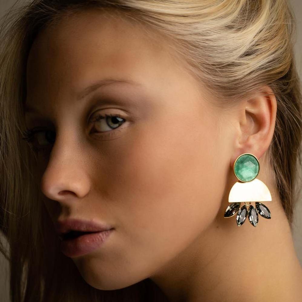 Victoria black diamonds earrings