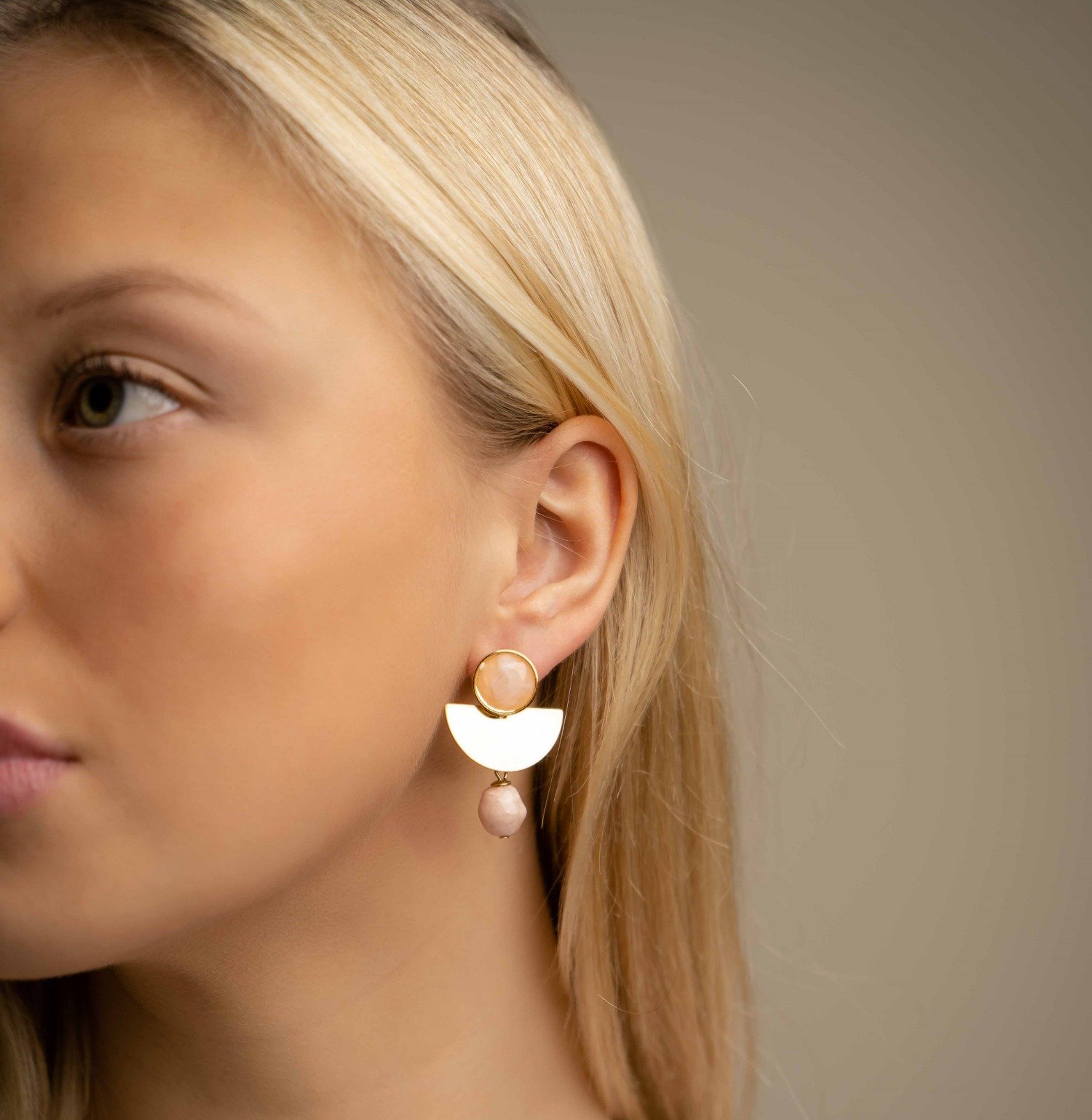 Athena nude earrings