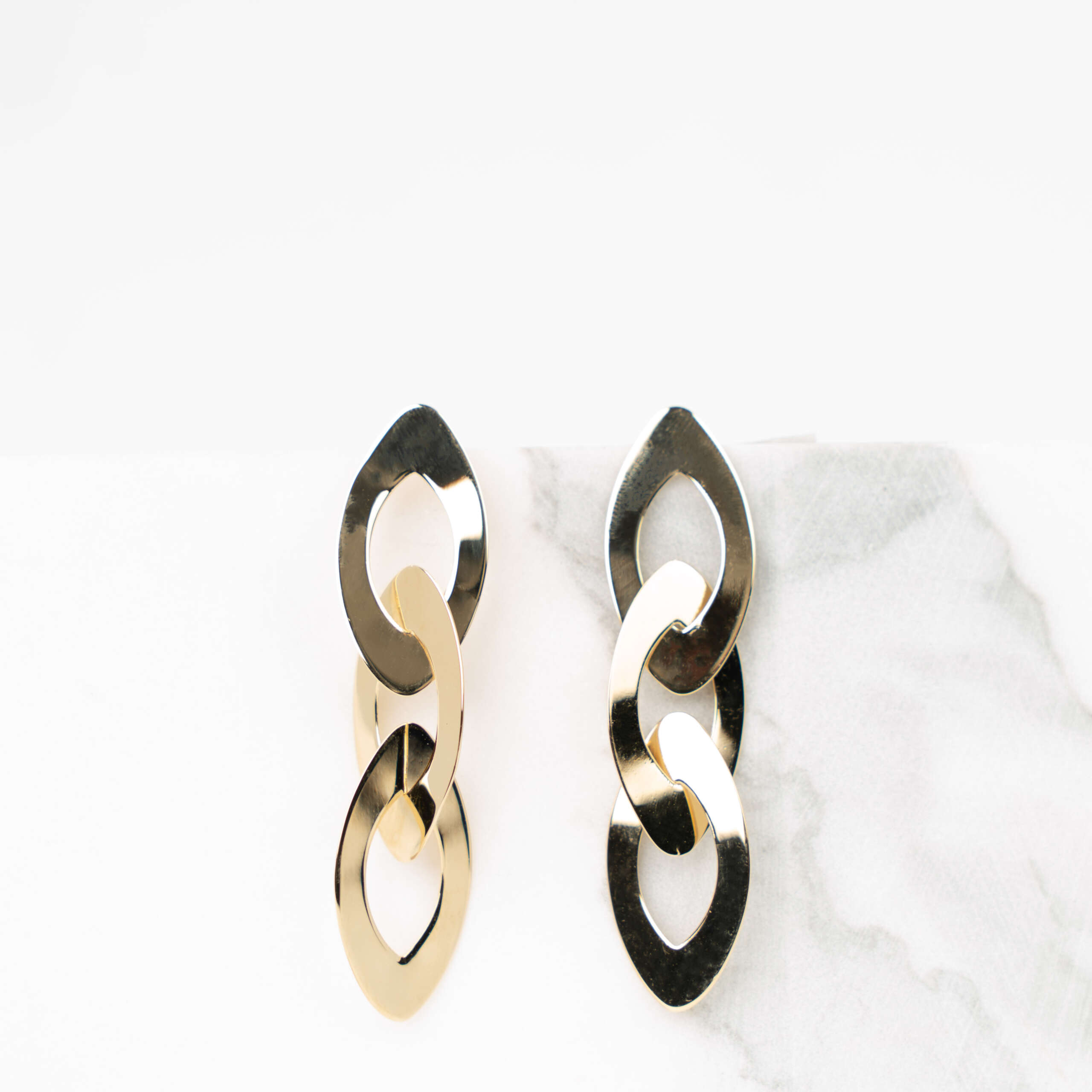 Lucy statement gold chain earrings