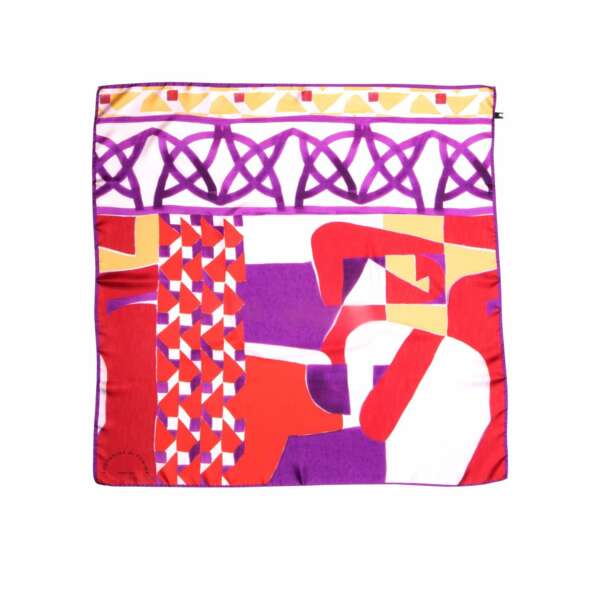 Twill tile purple-red foulard - Souvenirs de Pomme