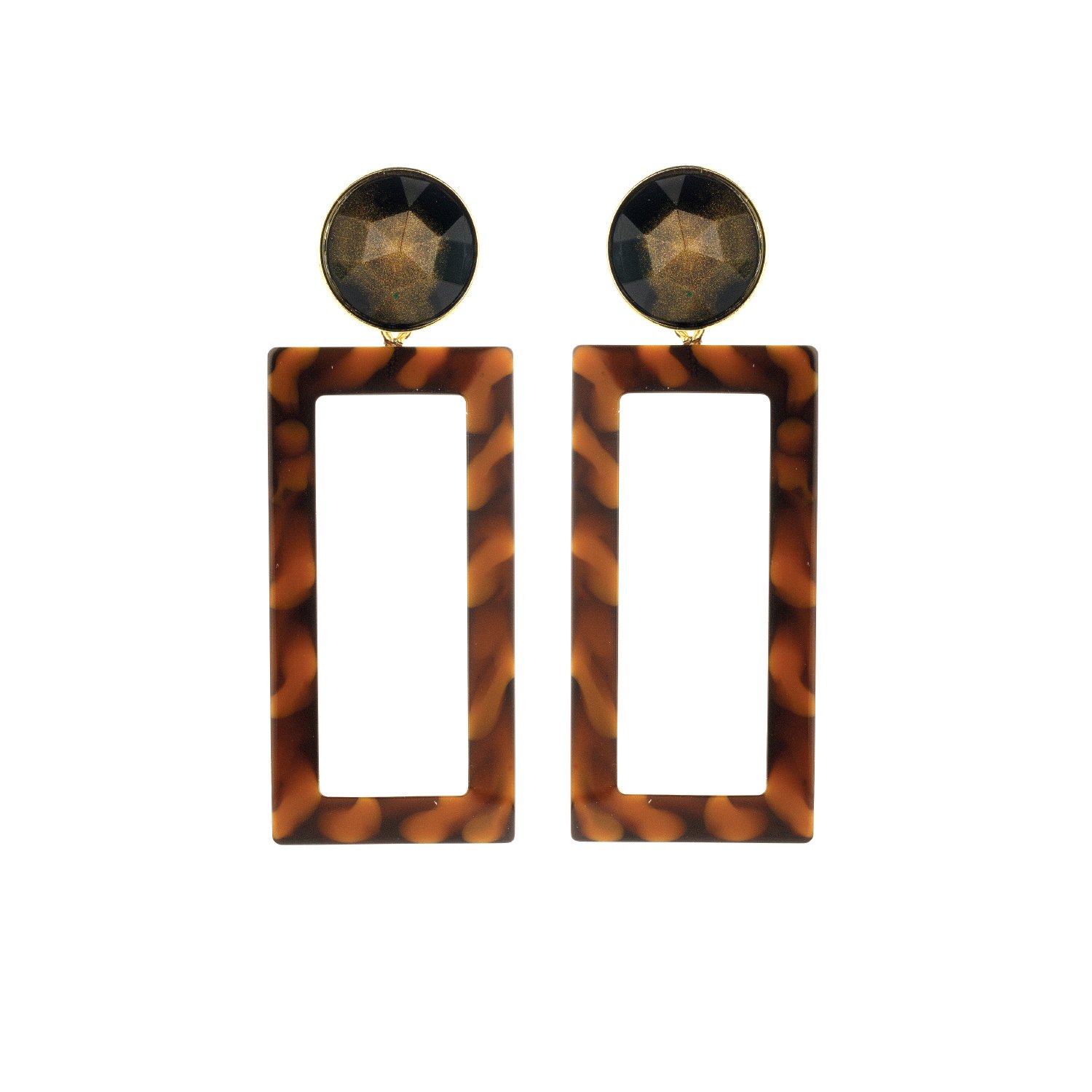 Mary large brown mix earring