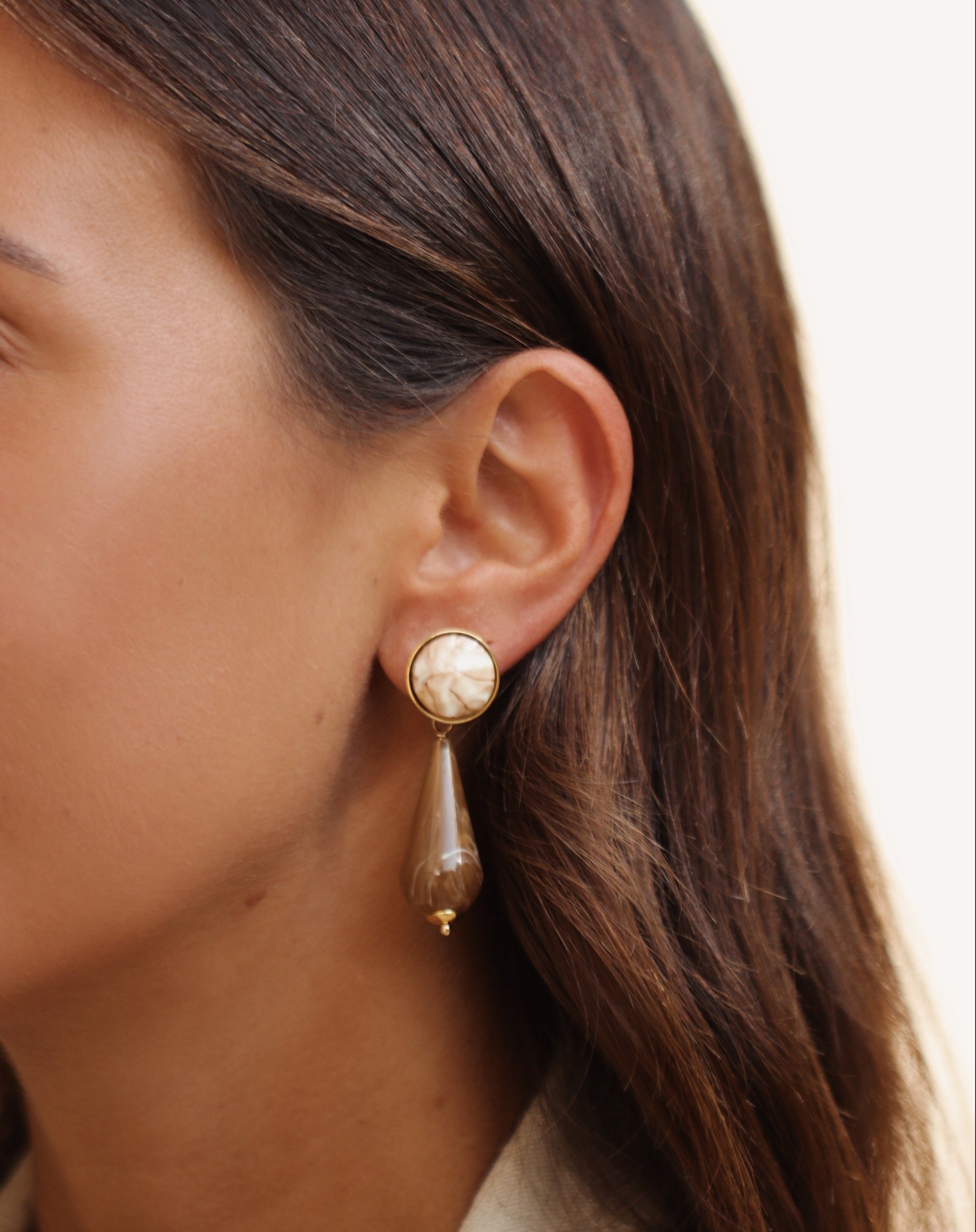 Elena sand mix earrings