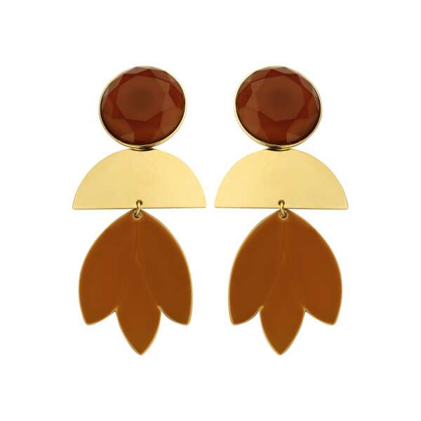 Pomme statement caramel earrings - Souvenirs de Pomme