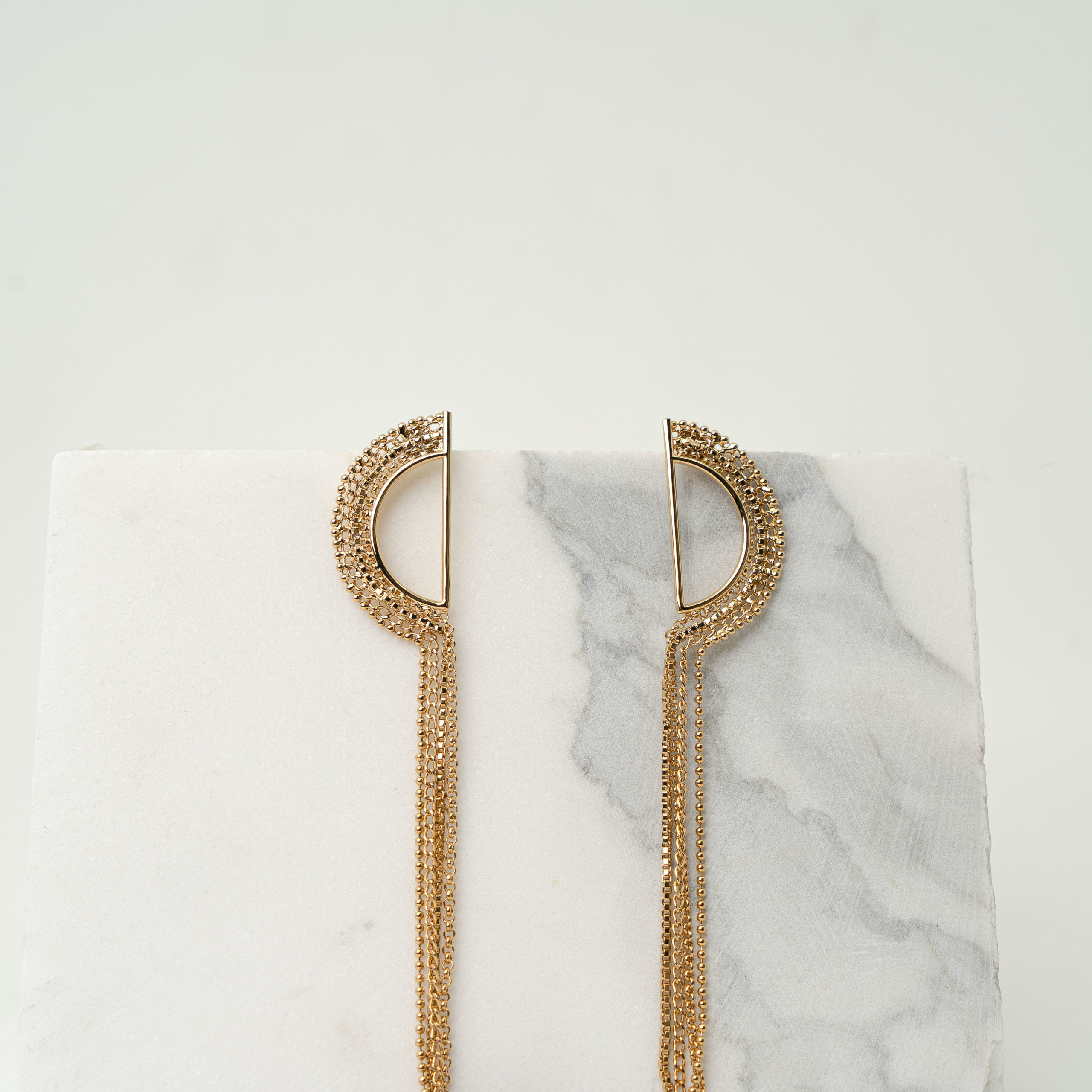 Lucille long chain earrings