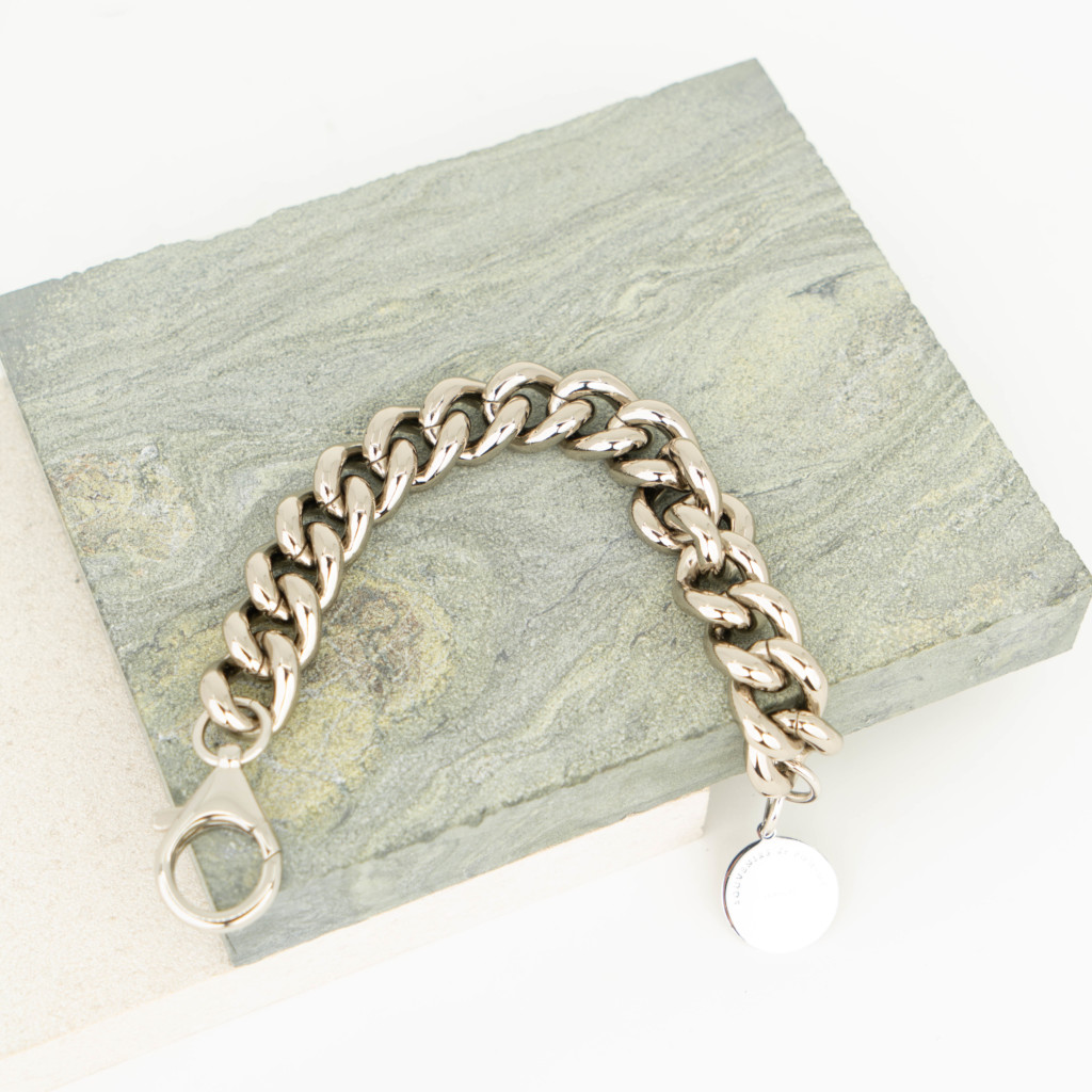 Gourmet zilveren schakelarmband