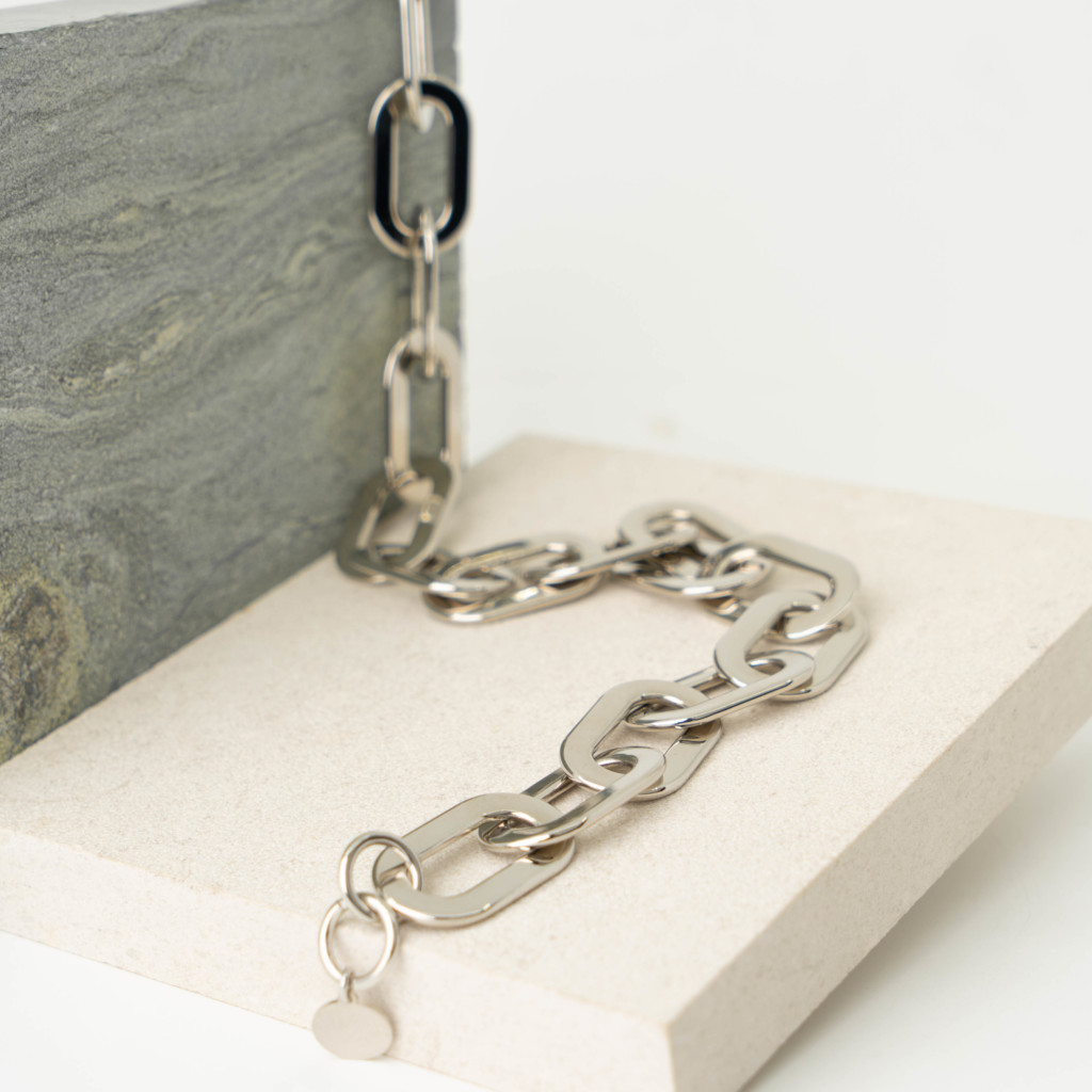 Amara zilveren schakelketting