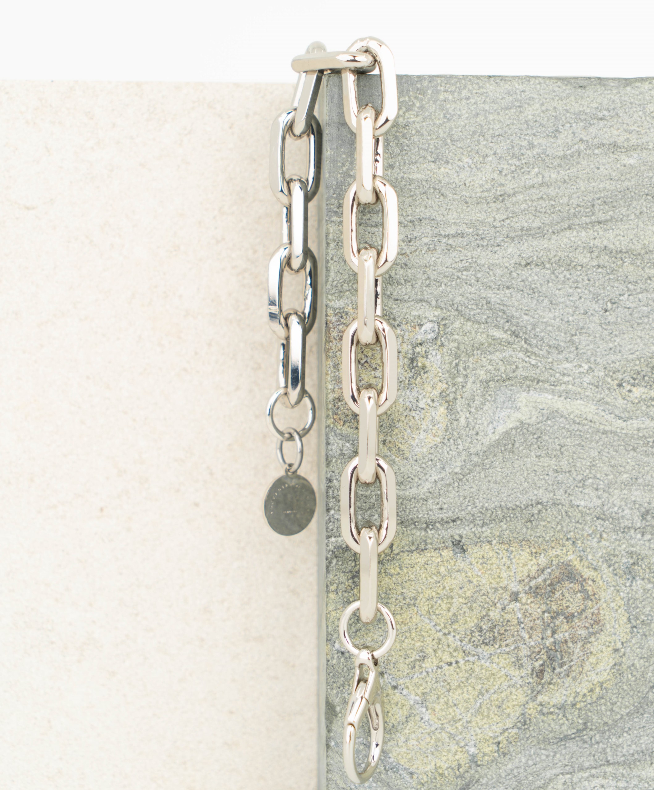 Link medium chain silver bracelet