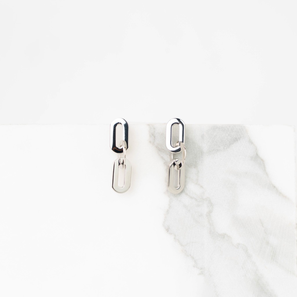 Senay silver chain earrings