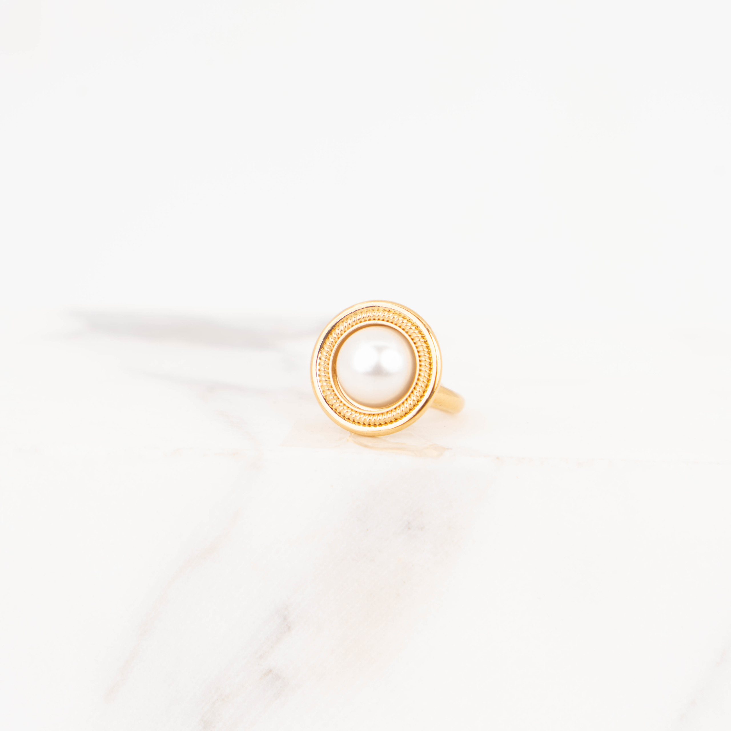 Ring gold vintage pearl