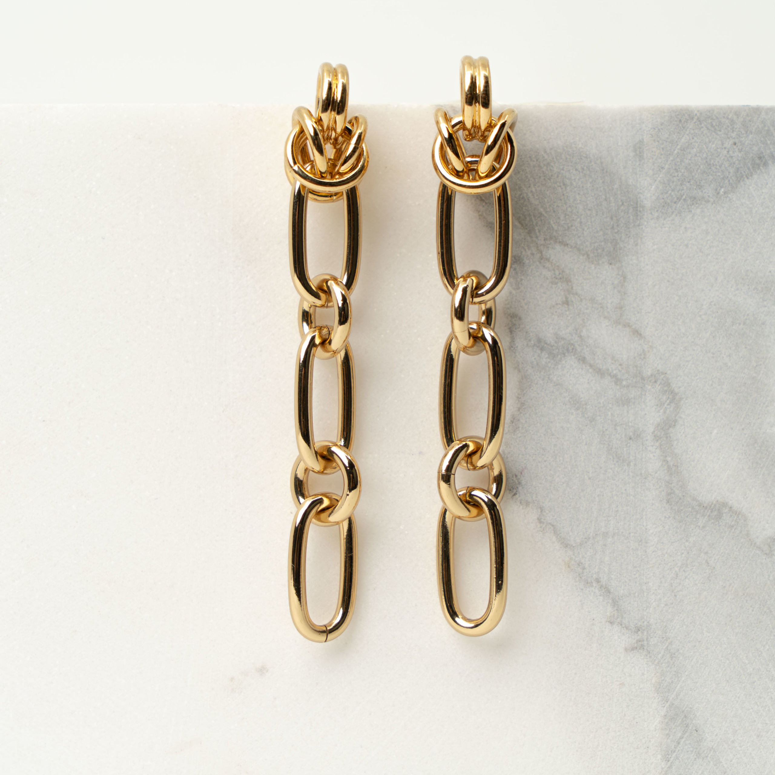 Lima small chain gold earrings
