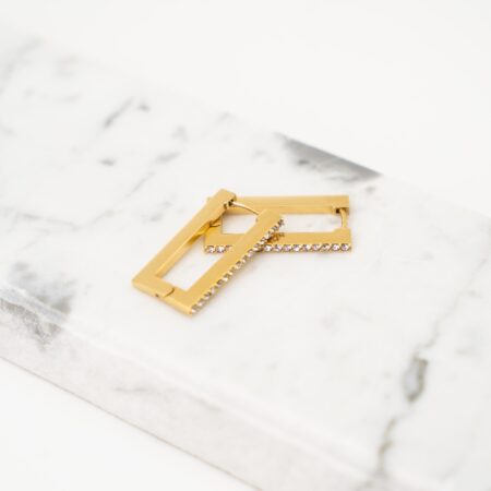Arctic gold/strass  hoop