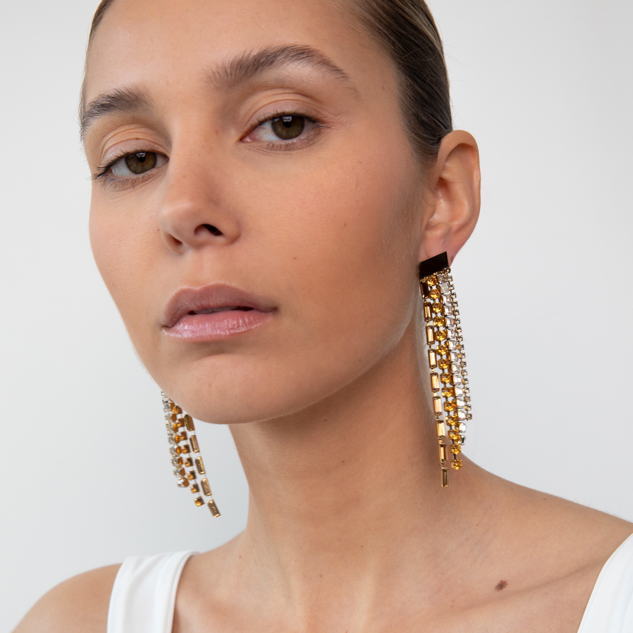 Lucy strass warm tones mix earrings