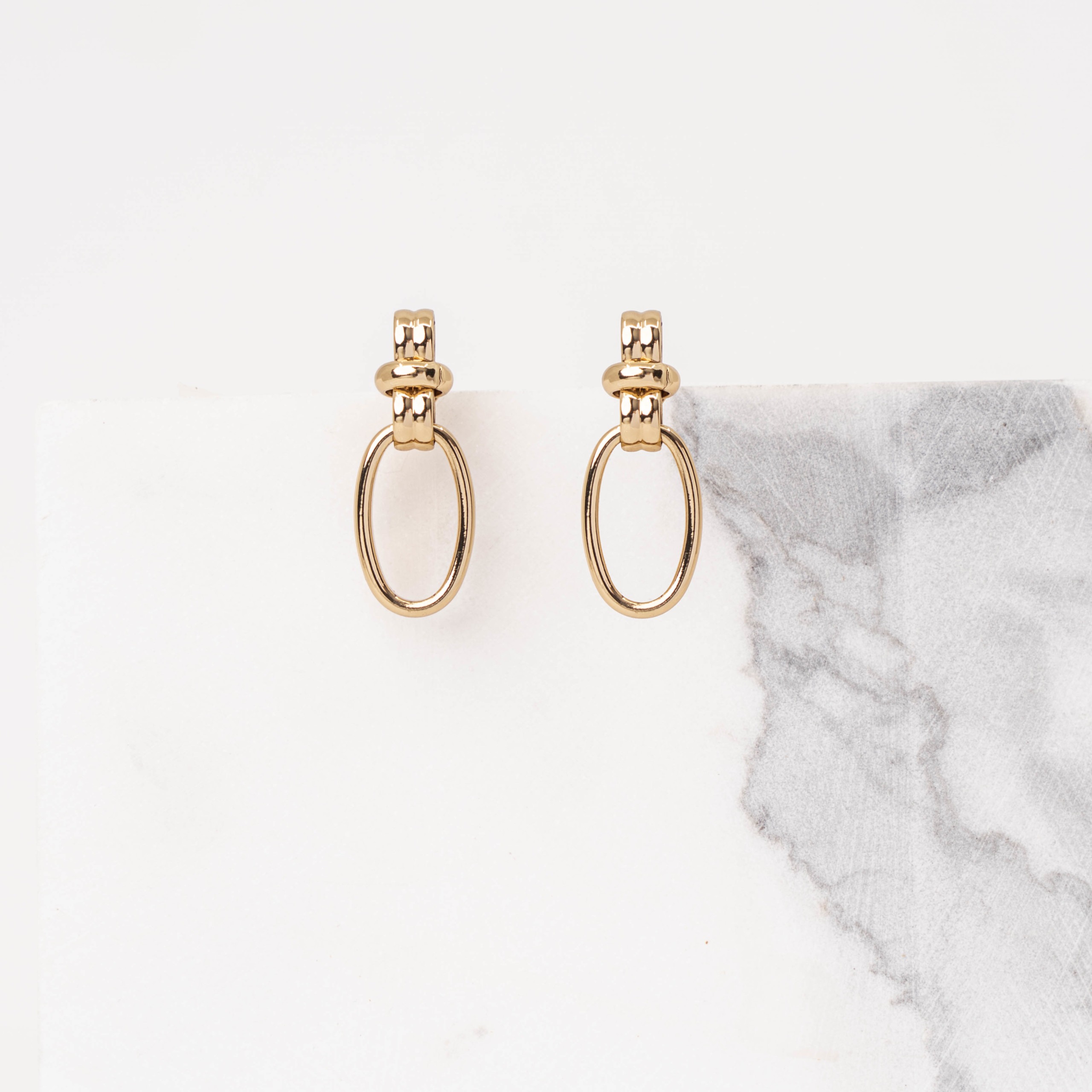 Sienna gold chain earrings