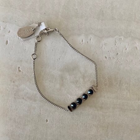 Silver bracelet blue stones