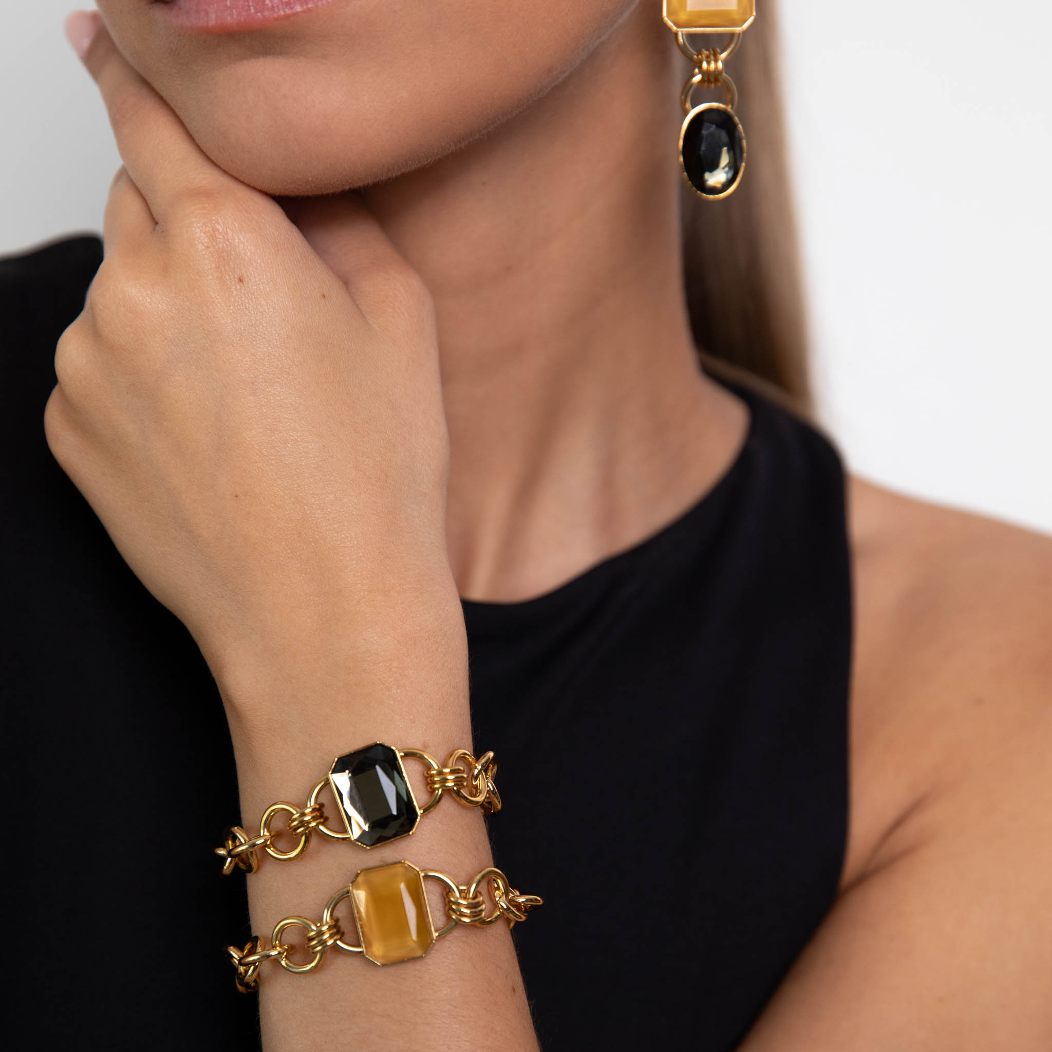 Tiffany anthracite stones bracelet