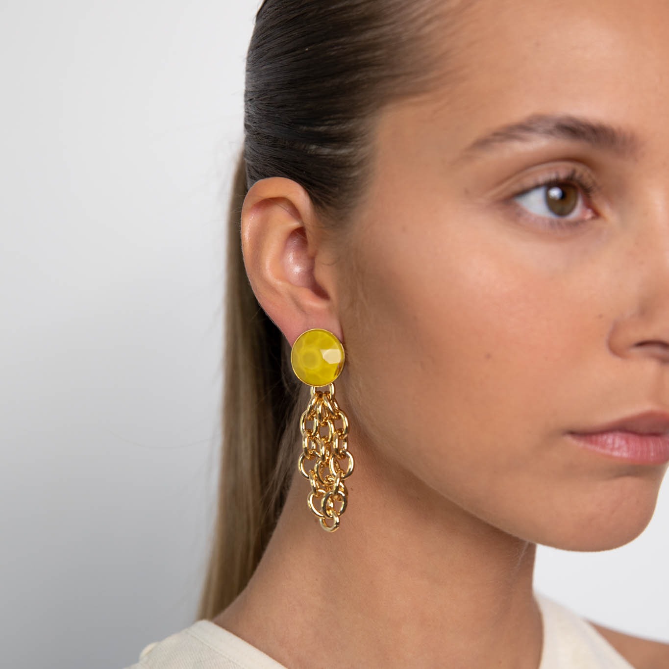 Paloma mustard earrings