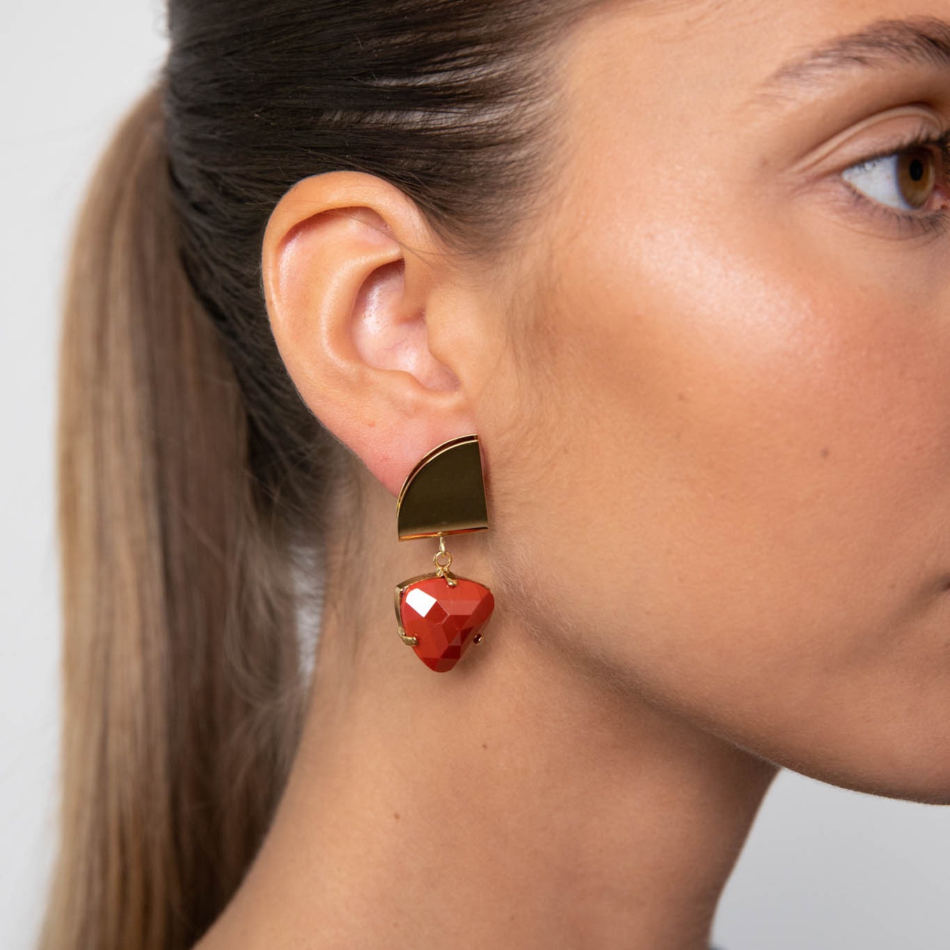Felice intense red earrings