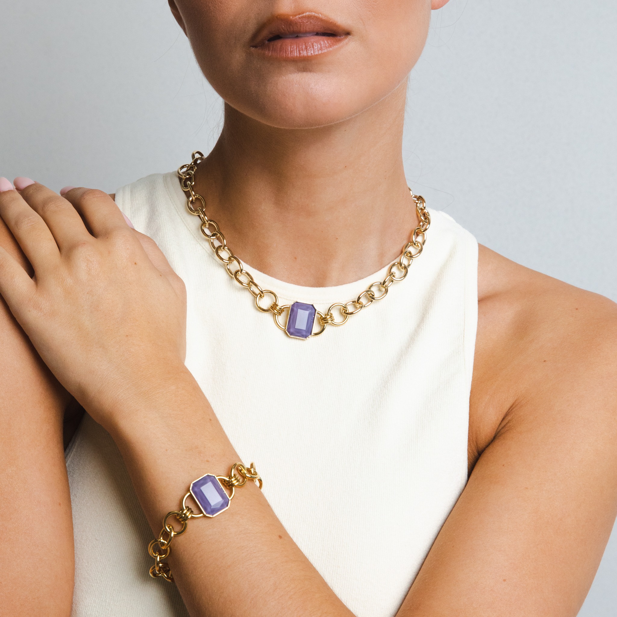 Tiffany lilac stones bracelet