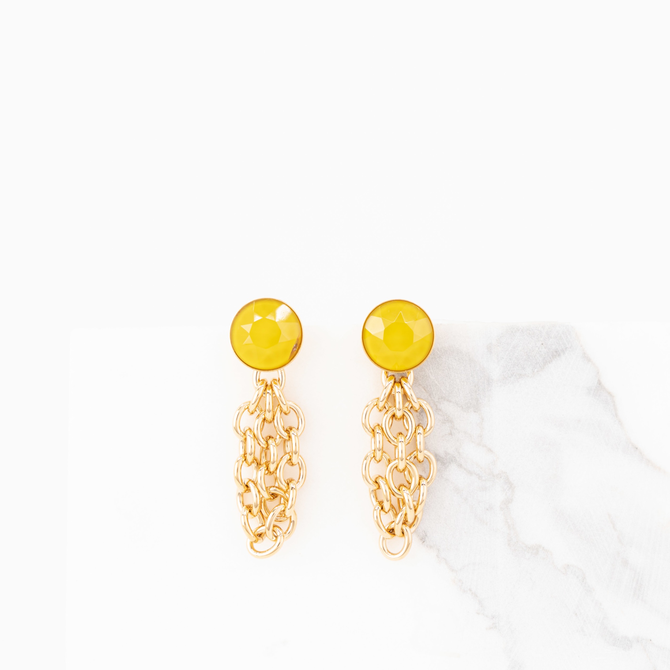 Paloma mustard earrings