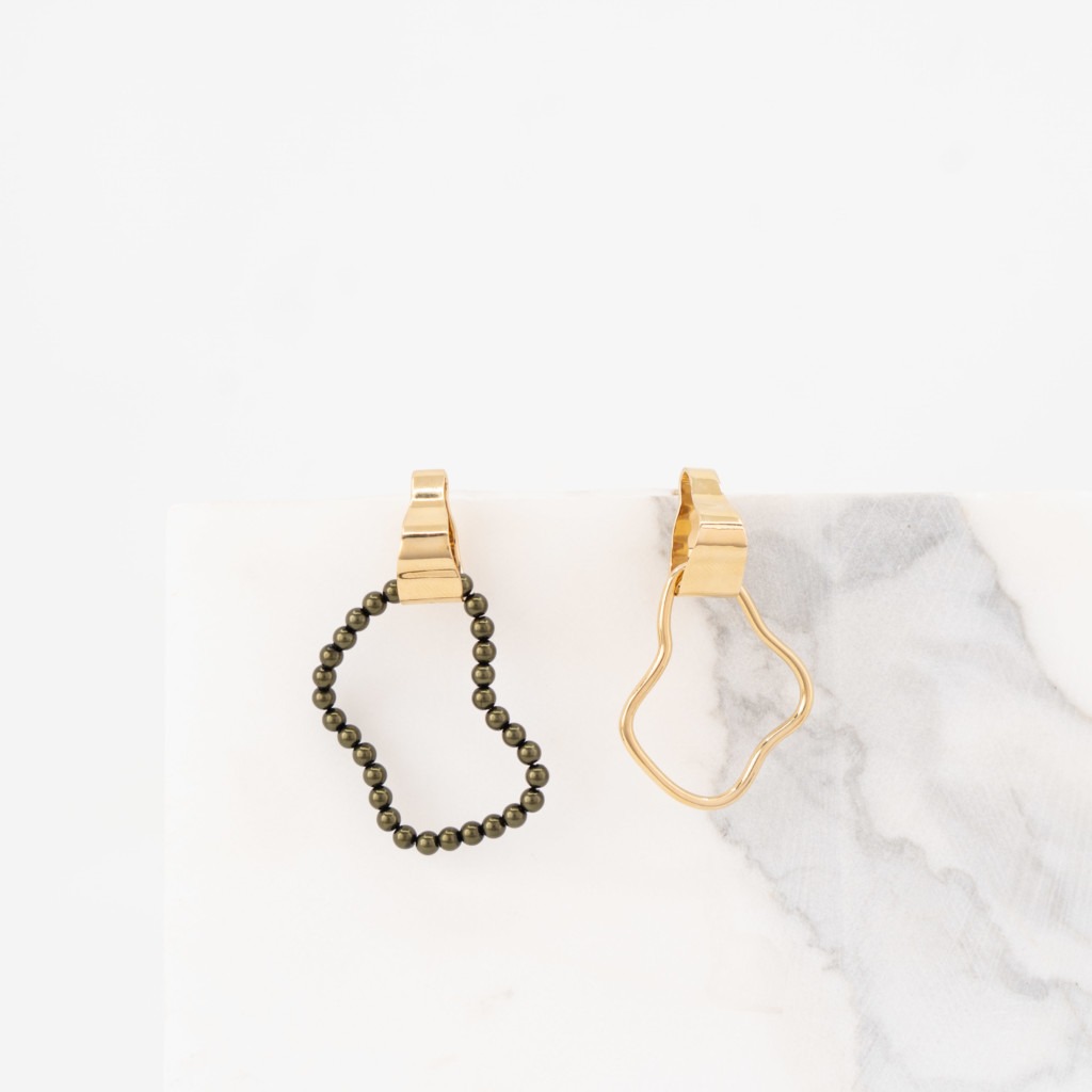 Mia statement oorringen donkergroen