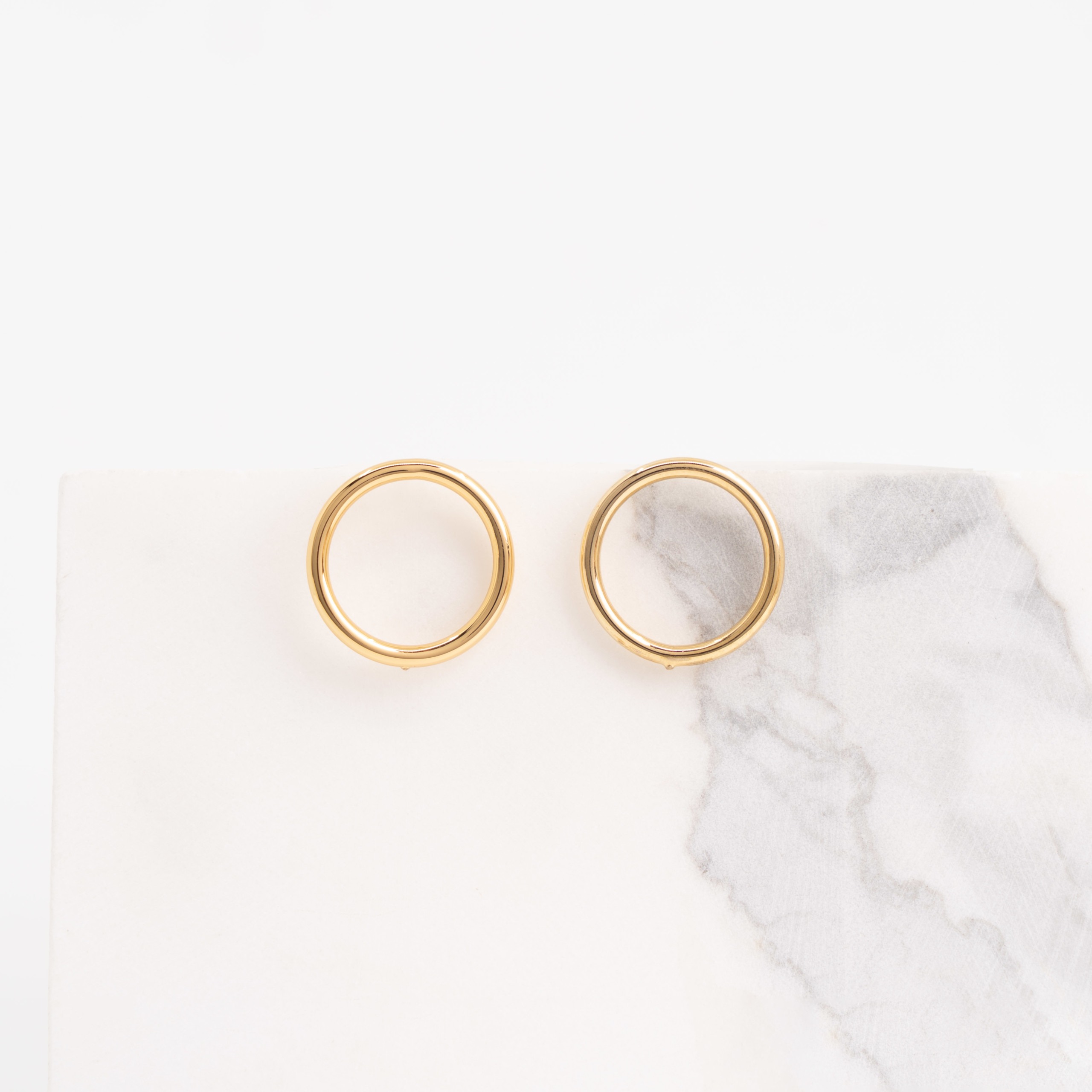 Circle of love gold earrings