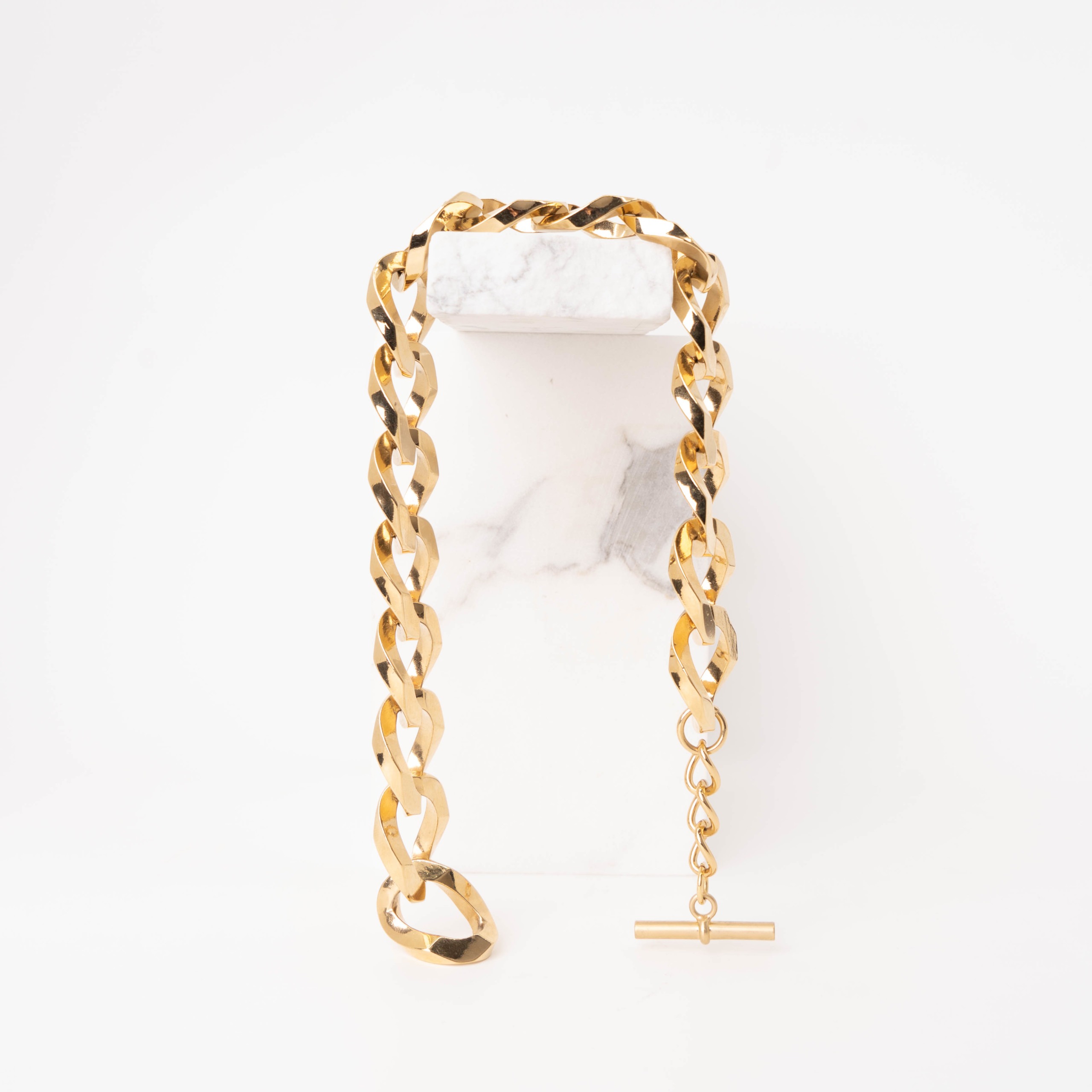 Alexa statement chain gold necklace