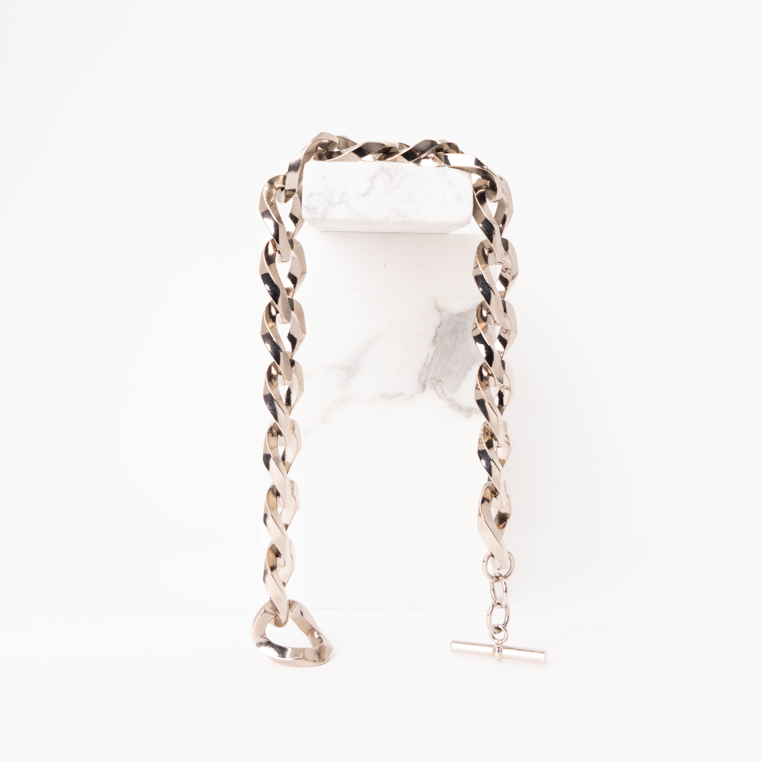 Alexa statement chain silver necklace