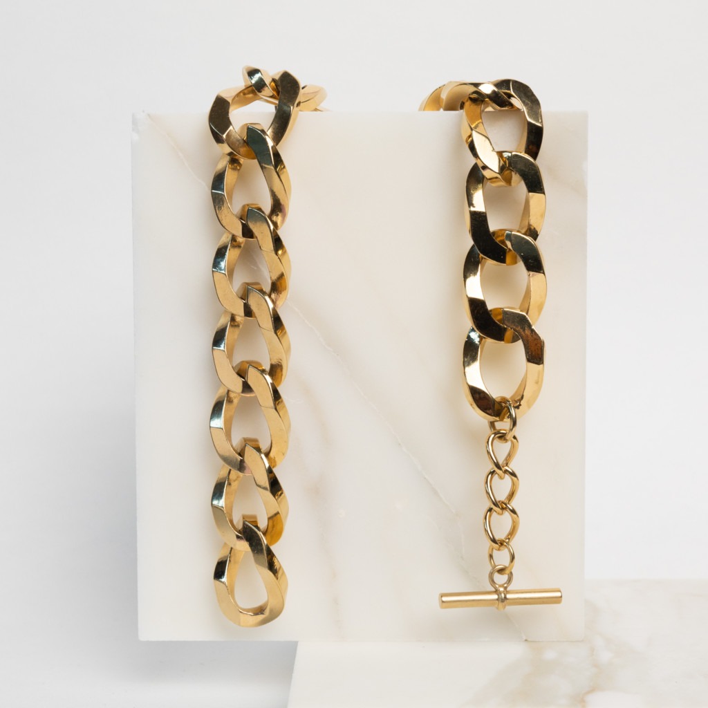 Alexa statement chain gold necklace