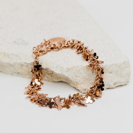Rose gold lucky clover bracelet