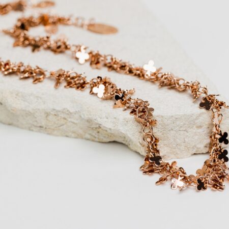 Rose gold lucky clover necklace