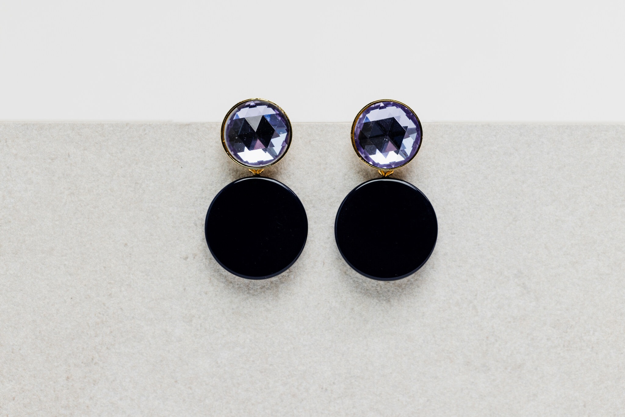 Circle earrings black/grey