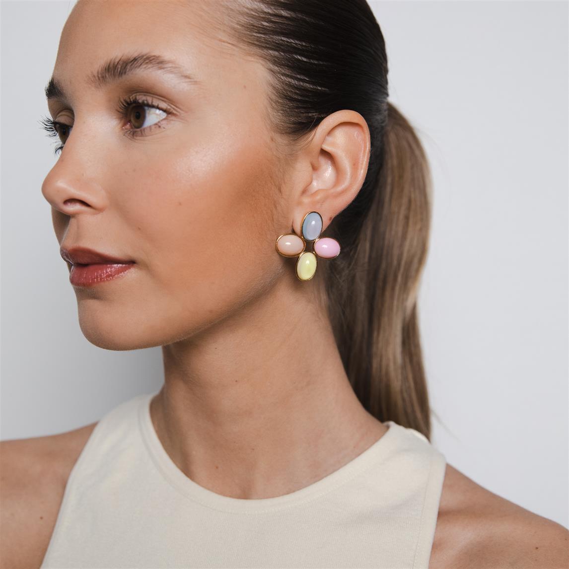Loulou studs pastel earrings