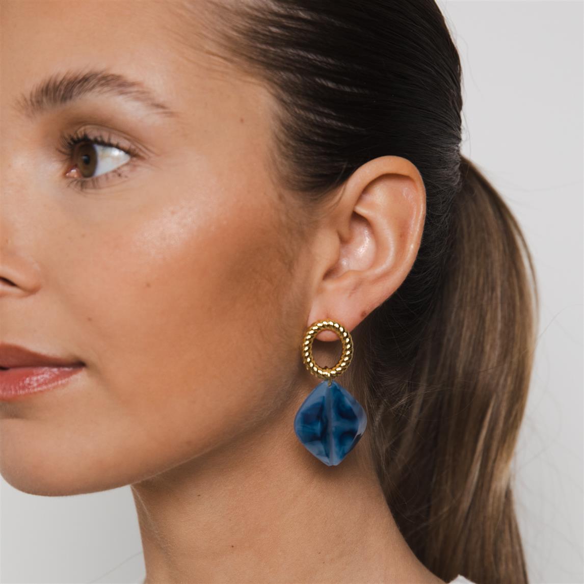 Ila blue short earrings - PRE ORDER