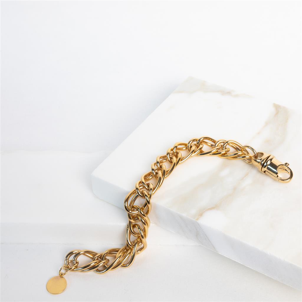 Small snake gold bracelet